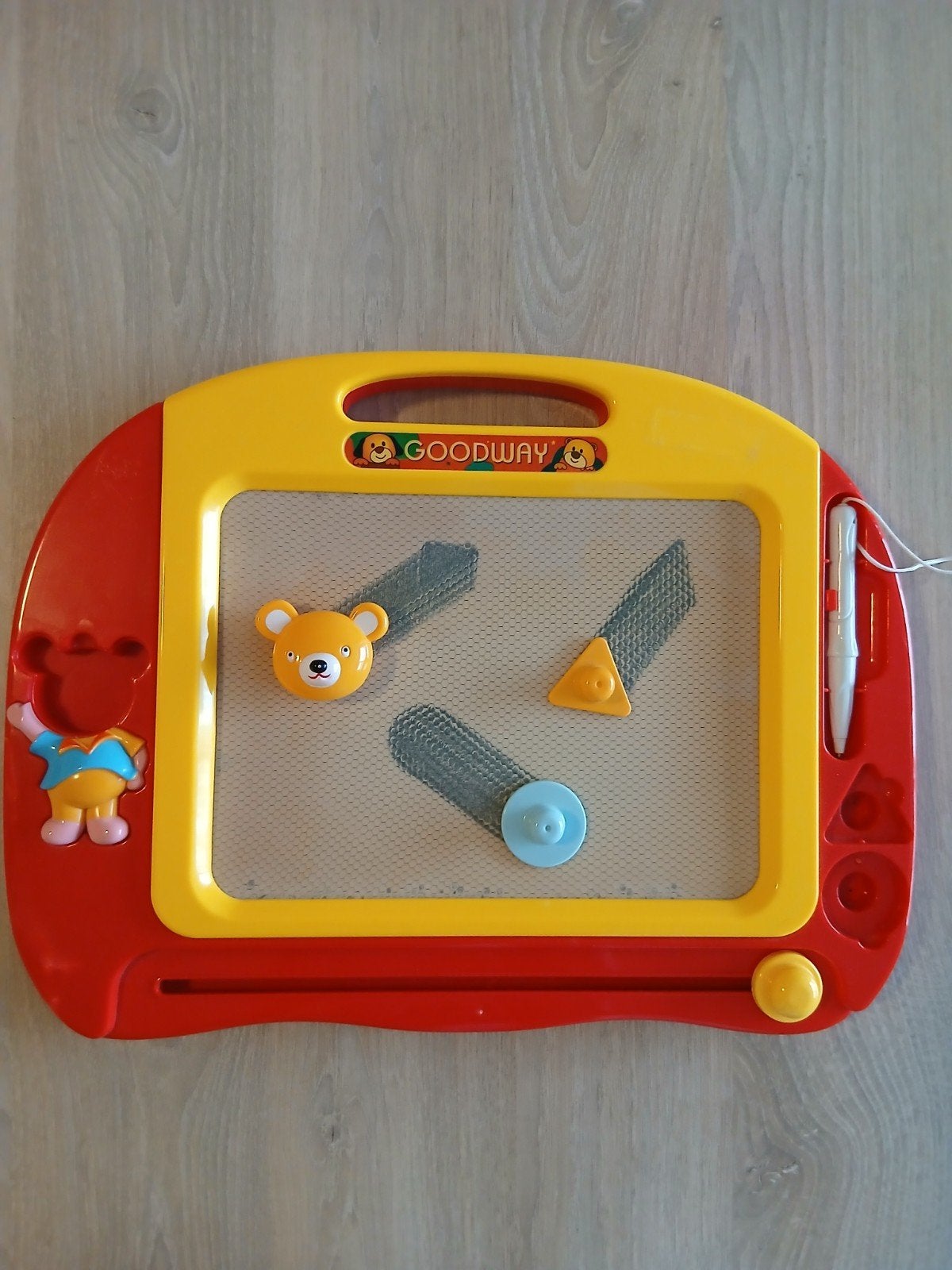 Leuk tekenbord met magnetische stempels, Ophalen, Zo goed als nieuw
