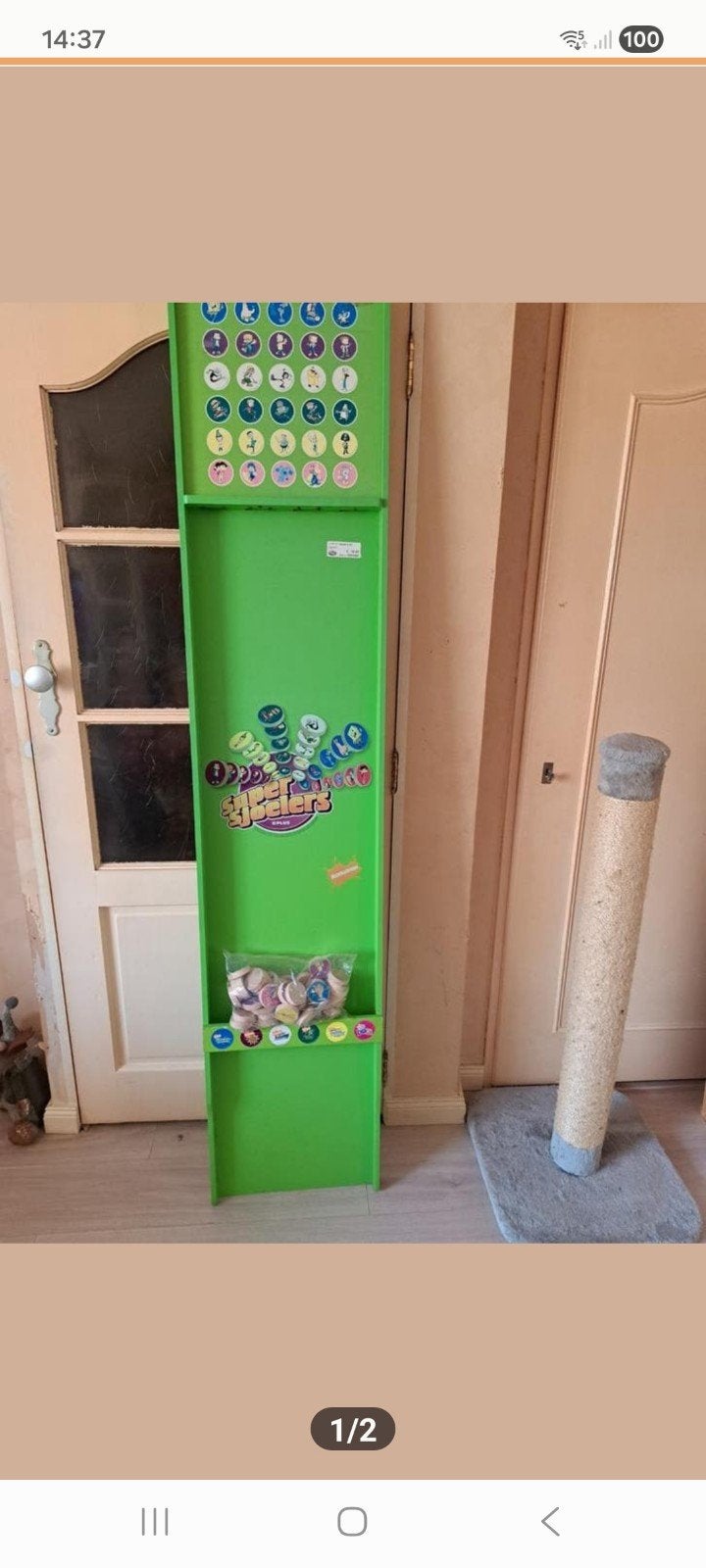 Sjoelbak - Groen met schijven, Ophalen of Verzenden, Gebruikt, Jongen of Meisje