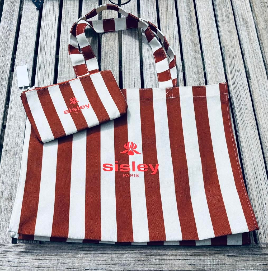 Sisley strandtas + make-up tasje Nieuw, Sieraden, Tassen en Uiterlijk, Tassen | Damestassen, Verzenden, Nieuw, Wit, Overige typen