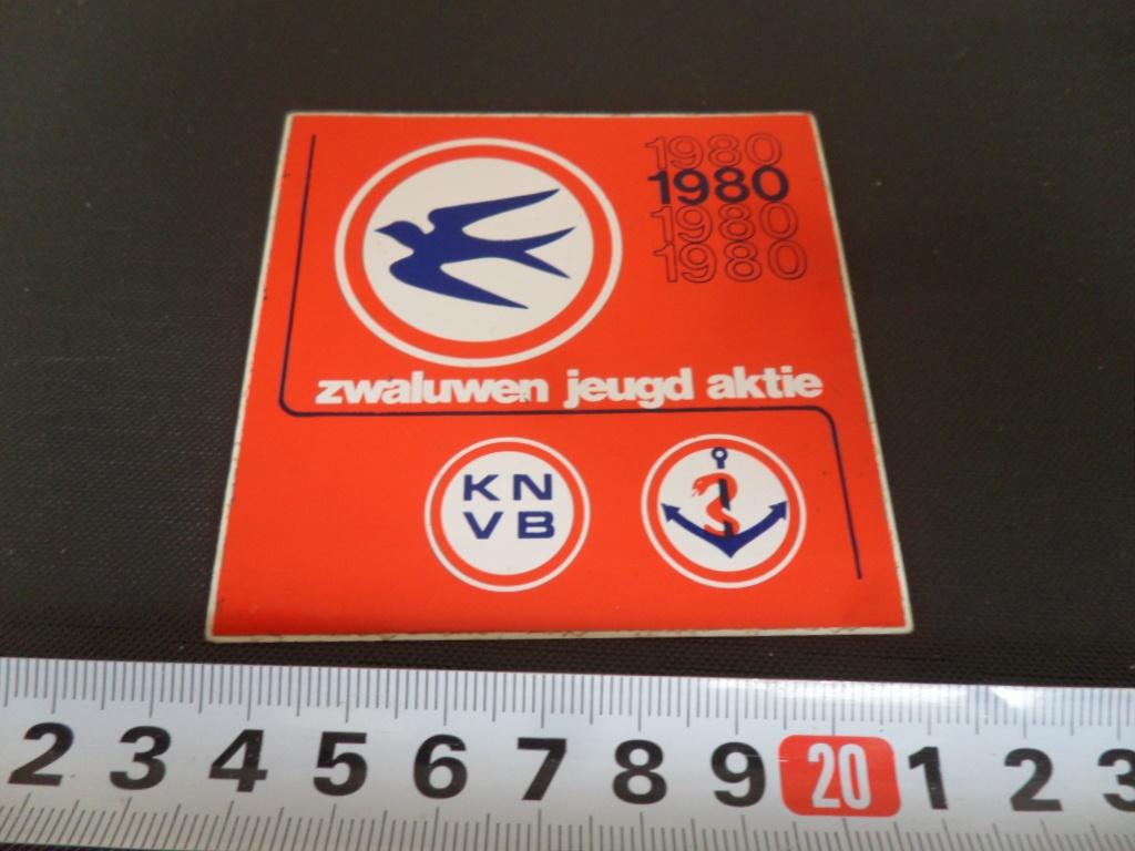 sticker KNVB Zwaluwen jeugd aktie 1980, Ophalen, Zo goed als nieuw