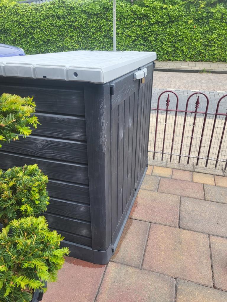 tuin kussen  op berg  box  keter., Tuin en Terras, Ophalen of Verzenden, Kunststof, Overige typen