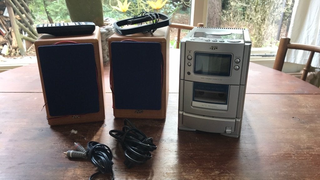 JVC stereo set met cd, cassette en tuner (Model UX-T55), Ophalen, Refurbished, Tuner of Radio, JVC