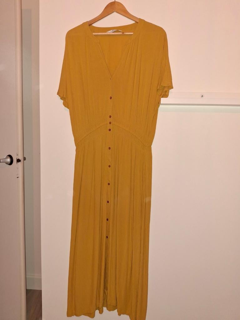 Miljuschka by Wehkamp jurk, okergeel, maat 46., Kleding | Dames, Geel, Maat 46/48 (XL) of groter, Miljuschka by Wehkamp, Ophalen of Verzenden