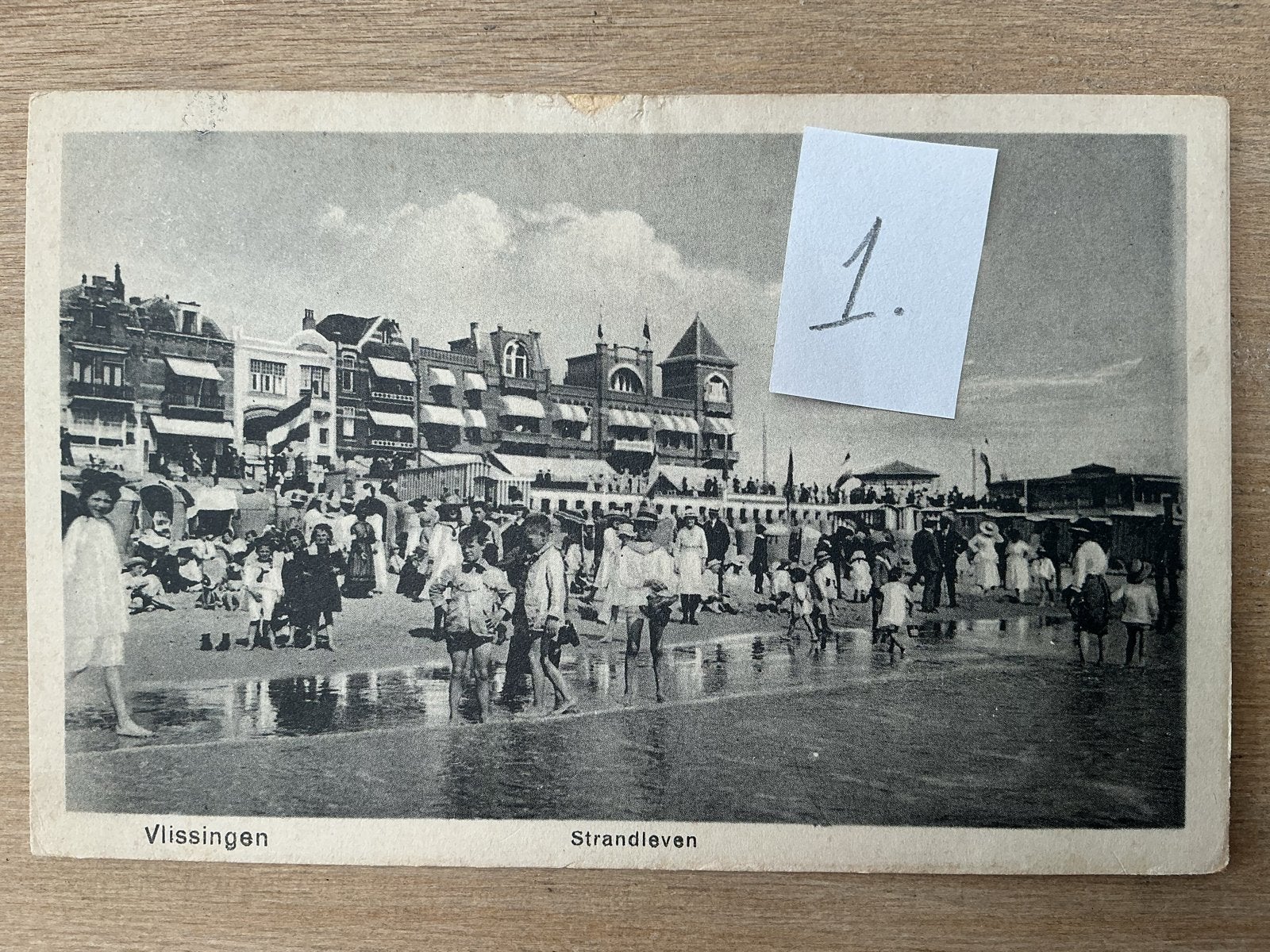 Oude ansichtkaart Vlissingen Strandleven, Ophalen of Verzenden, Voor 1920, Gelopen, Zeeland