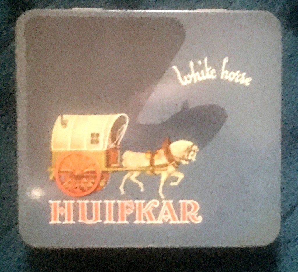 HUIFKAR  WHITE HORSE  - zeldzaam sigarenblikje (20 sigaren), Verzamelen, Ophalen of Verzenden, Overige