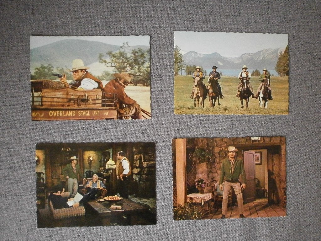 Bonanza ansichtkaarten, Adam, Little Joe, Ben en Hoss, Ophalen of Verzenden, 1980 tot heden, Ongelopen, Cultuur en Media