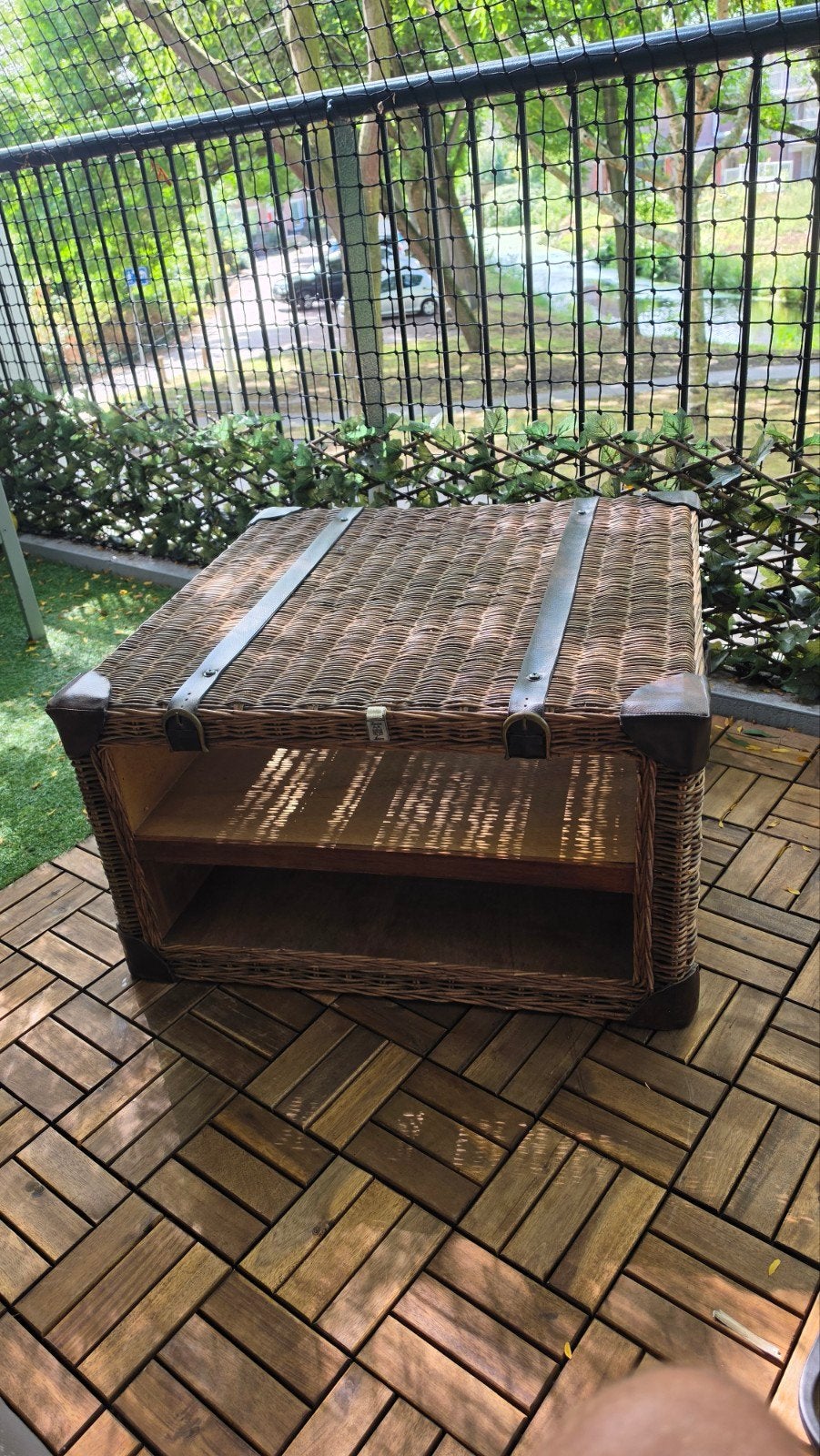 riviera maison rattan salontafel, 50 tot 100 cm, Zo goed als nieuw, Rechthoekig, 50 tot 100 cm