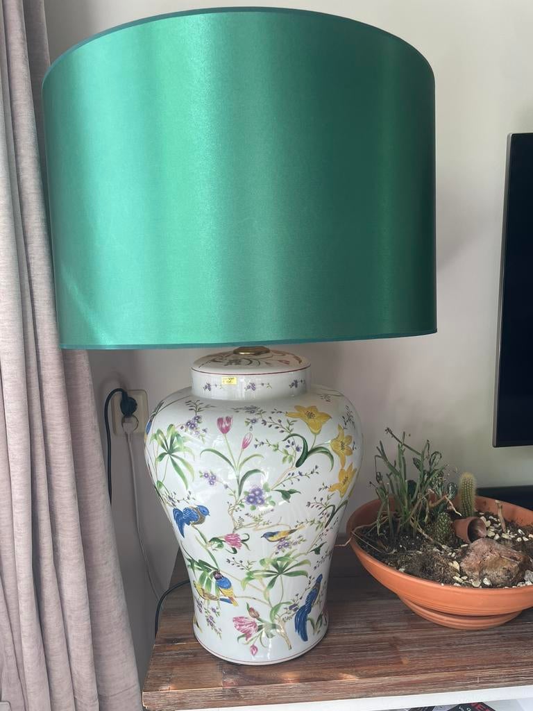 Prachtige xl Van Roon tafellamp lamp incl kap porselein, Ophalen, Nieuw