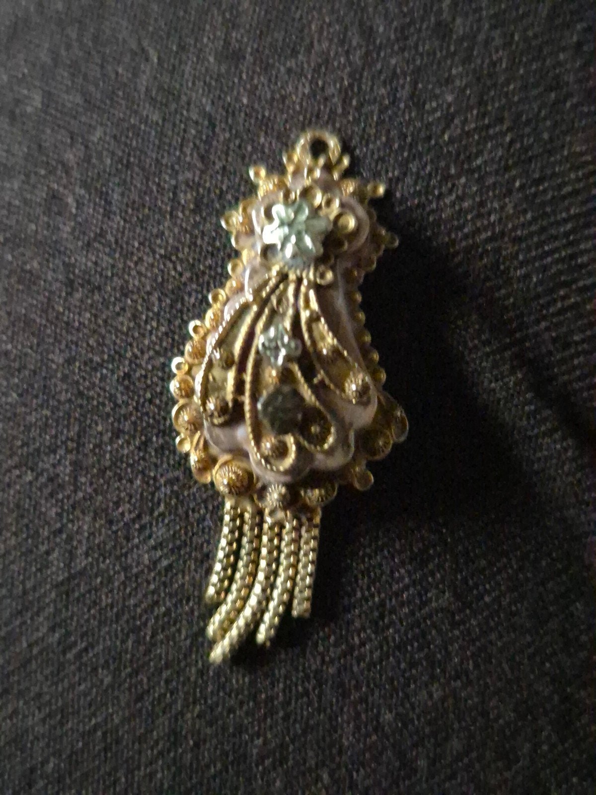 Antieke 14 Karaat Gouden Hanger Mutsenbel, Sieraden, Tassen en Uiterlijk, Antieke sieraden, Verzenden, Goud, Hanger