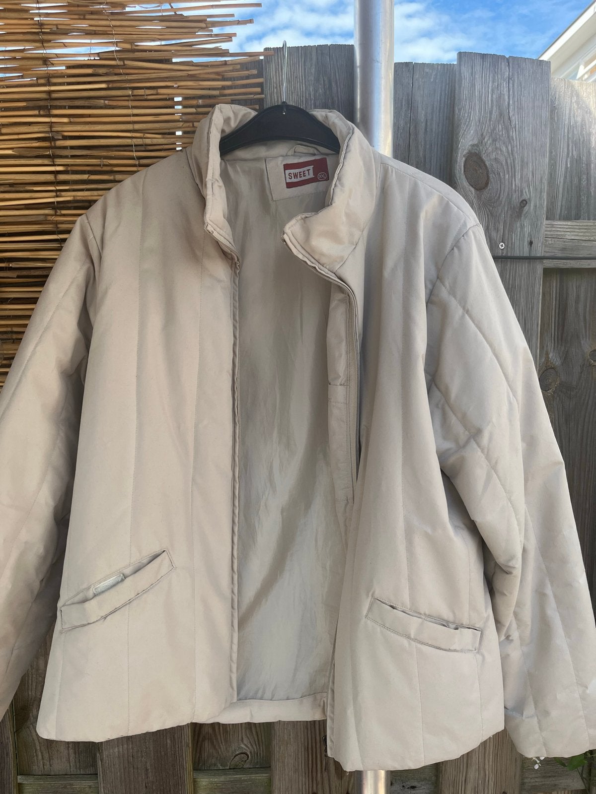 Sweet gewatteerde jas - Maat XXL, Ophalen of Verzenden, Gedragen, Maat 46/48 (XL) of groter, Beige