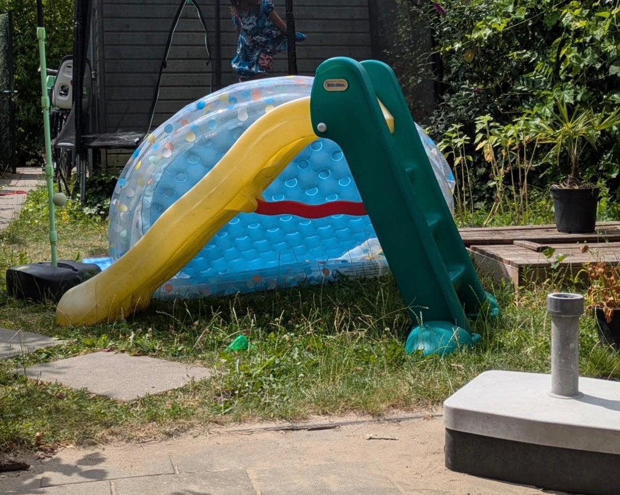 Grote glijbaan, Ophalen, Gebruikt