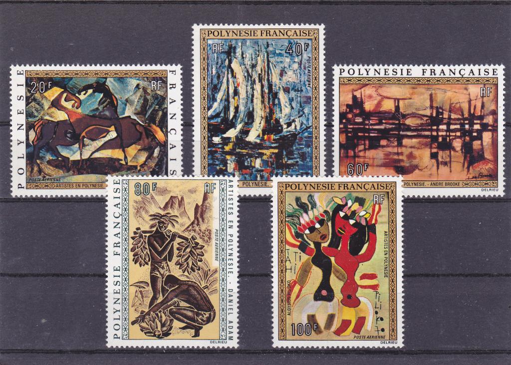 Franse Koloniën Polynesië 158/62 Schilderijen (290), Verzenden, Postfris