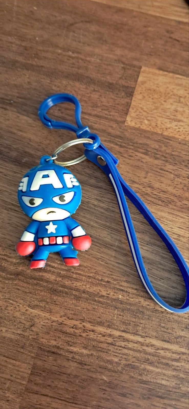 Captain America Sleutelhanger - Marvel Superheld, Ophalen of Verzenden, Gebruikt, Knuffel of Figuurtje