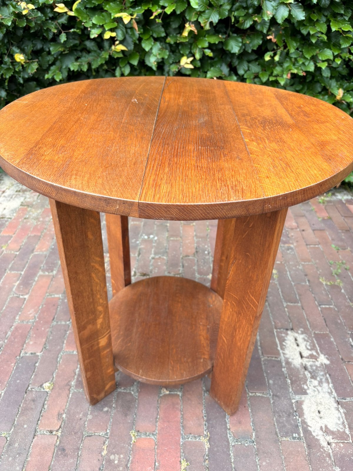 Tafel / bijzettafel Art deco Amsterdamse school stijl Ø 65cm, Antiek en Kunst, Antiek | Meubels | Tafels, Ophalen