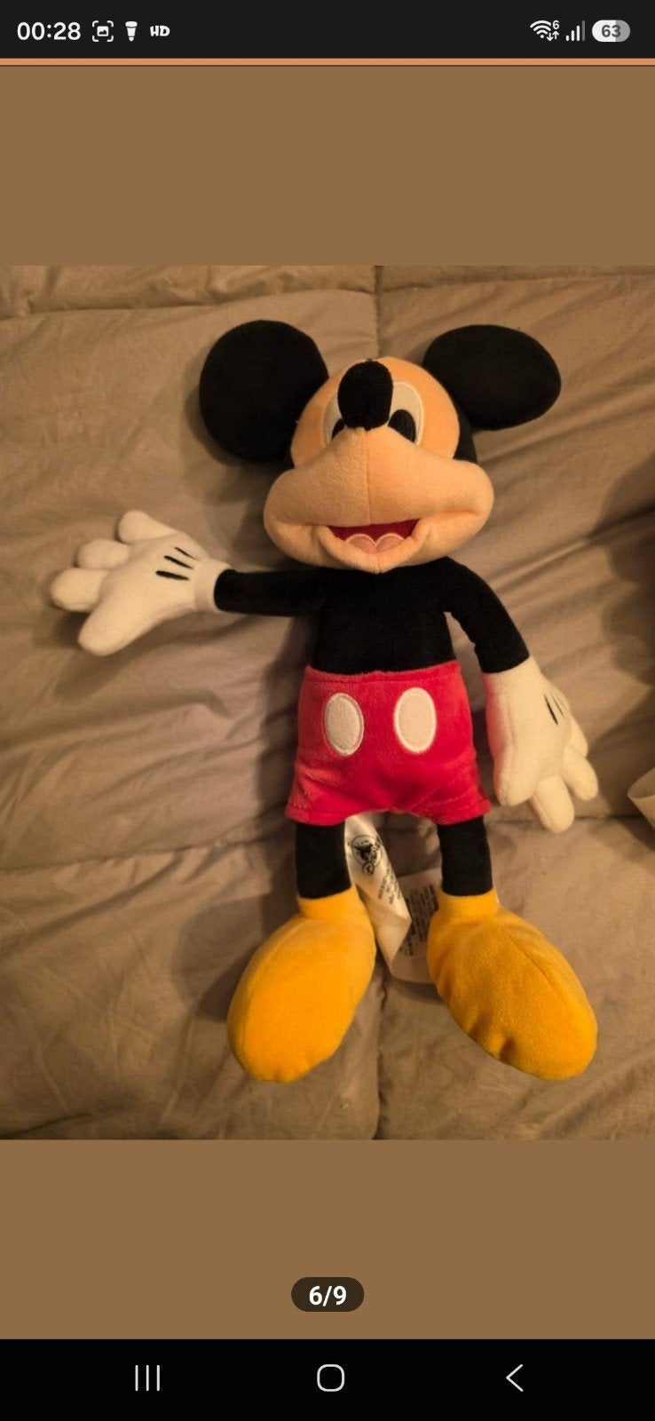 Mickey Mouse knuffel Disney - Zo goed als nieuw, Disney, Disney, Overige typen, Ophalen of Verzenden