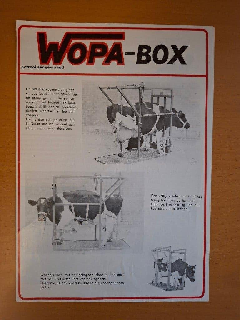 Folder Wopa Box voor klauwverzorging, Ophalen of Verzenden, Gelezen, Tractor en Landbouw