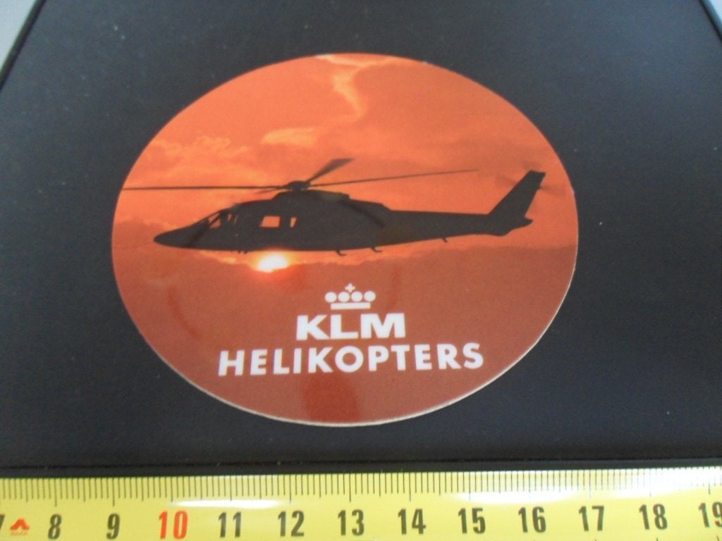 sticker KLM  Helikopters, Verzamelen, Ophalen of Verzenden, Zo goed als nieuw