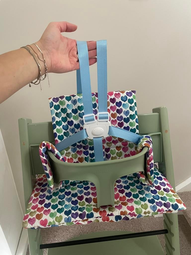 Nieuw blauw/wit Harnas tuigje compatibel Stokke Tripp Trapp, Kinderen en Baby's, Kinderstoelen, Ophalen of Verzenden, Nieuw, Meegroeistoel