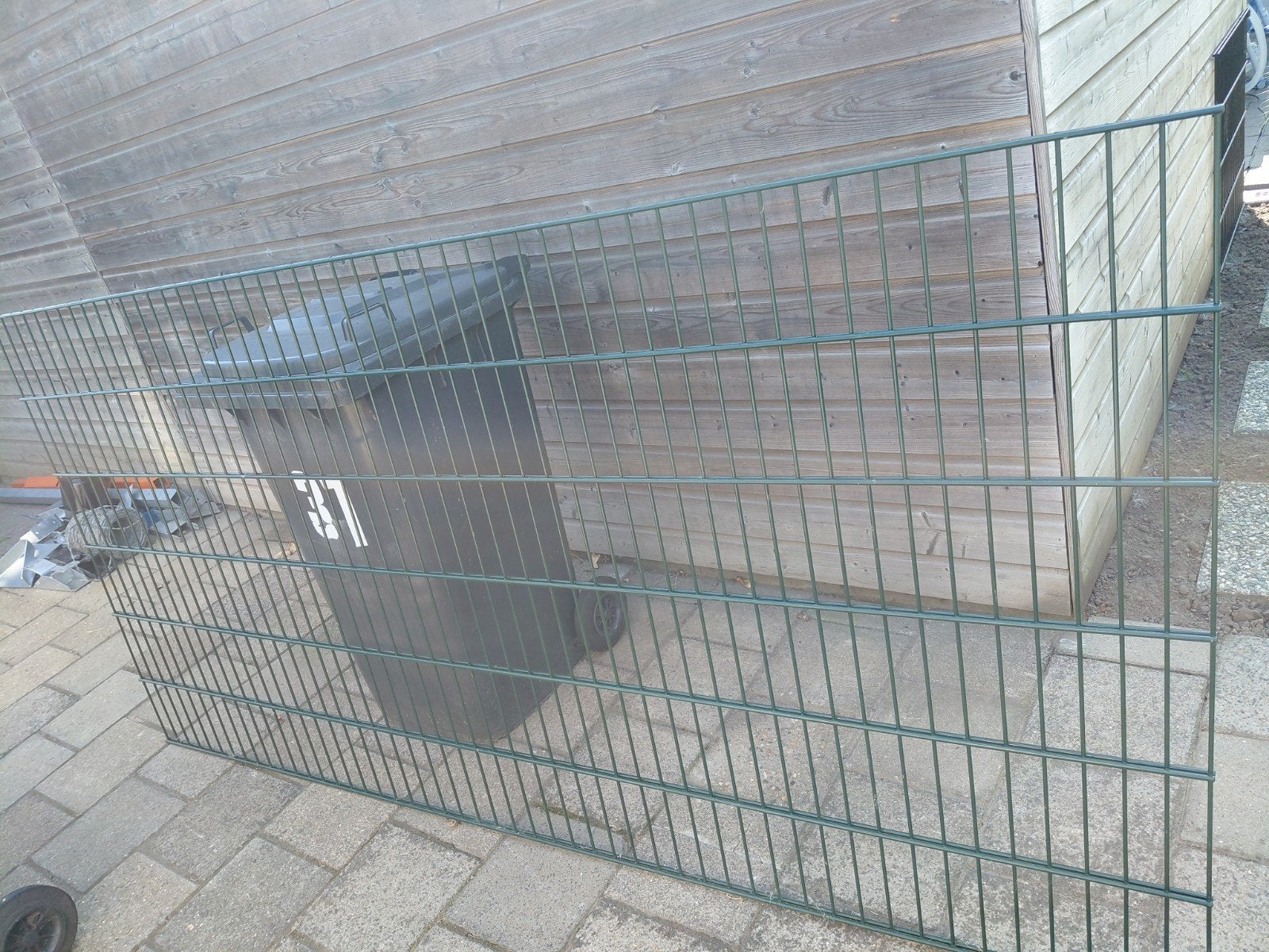 Groen dubbelstaafmat hekwerkpaneel, Ophalen, Nieuw, IJzer, Dubbelstaafmat hekwerk