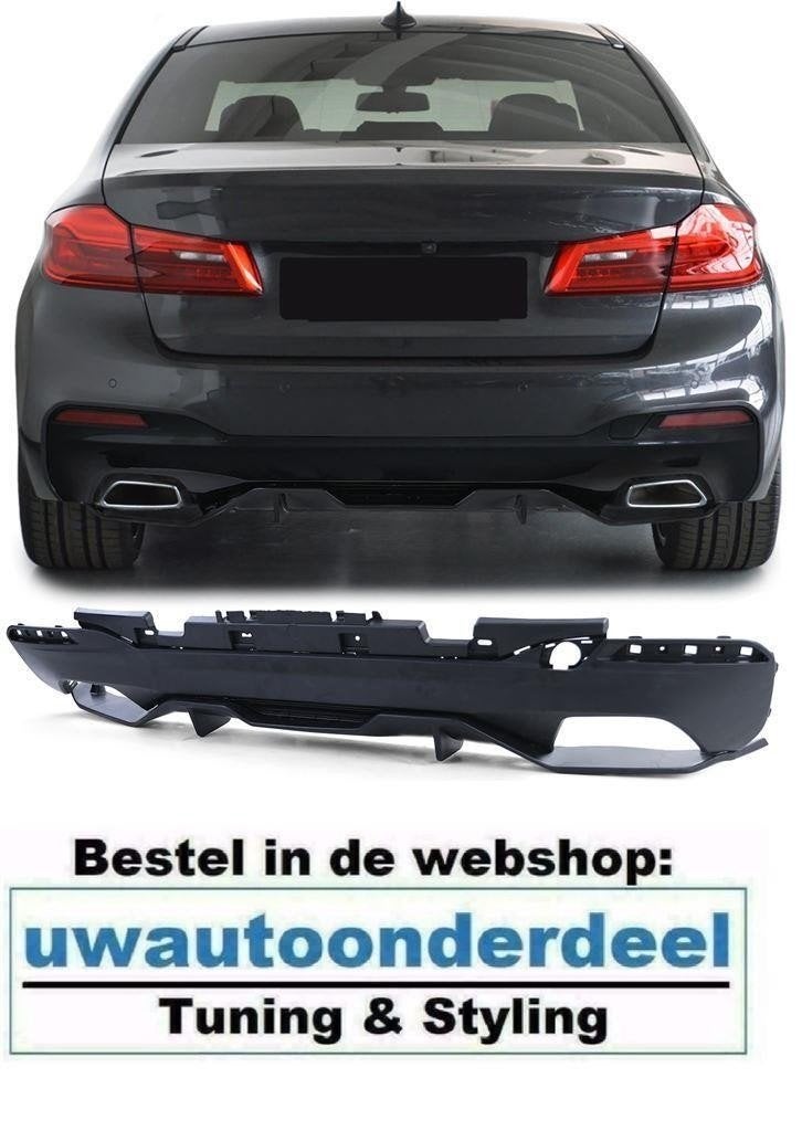 Achterbumper Diffuser Mat Zwart Voor Bmw 5 serie G30 G31 M P, Verzenden, Automotive Parts, A.parts@hotmail.nl, Trasmolenlaan 12 3447 GZ Woerden