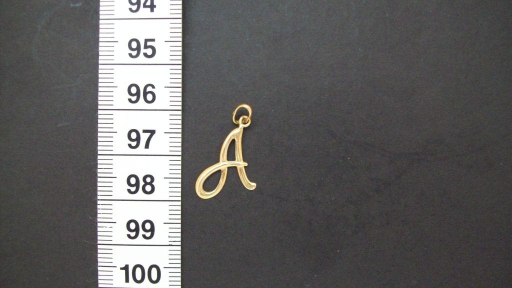 gouden  "A", Sieraden, Tassen en Uiterlijk, Kettinghangers, Overige voorstellingen, Ophalen of Verzenden, Zo goed als nieuw, Goud