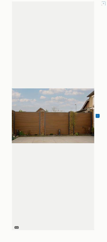 Composiet schutting Rhombus profiel – set (1.85m) – €130, Kunststof, 1 tot 2 meter, Minder dan 3 meter, Nieuw