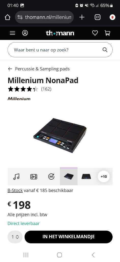 Nanopad millenium, Ophalen, Nieuw