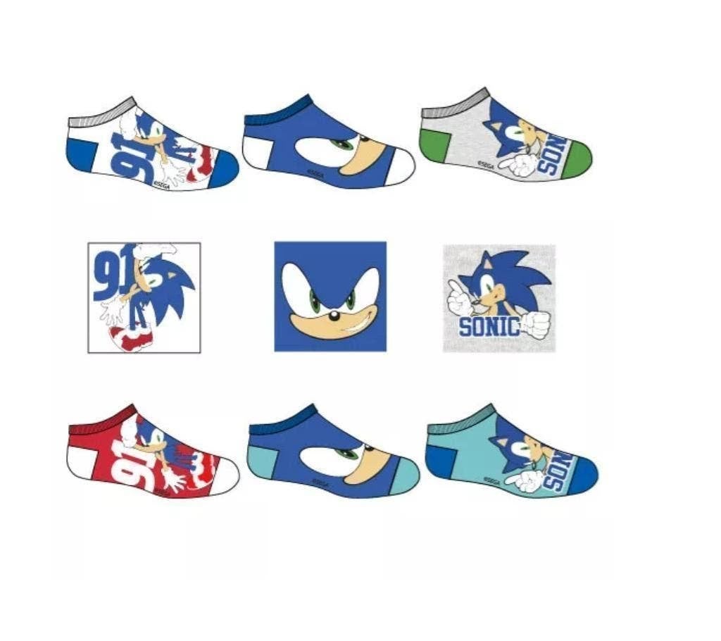 3 paar Sonic Sneakersokken - Maat 23/26 - 27/30 - 31/34, Kinderen en Baby's, Kinderkleding | Schoenen en Sokken, Nieuw, Ophalen of Verzenden