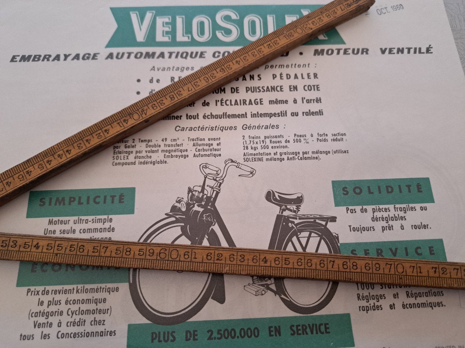 " SOLEX " Bromfiets folder 1960, Fietsen en Brommers, Ophalen of Verzenden