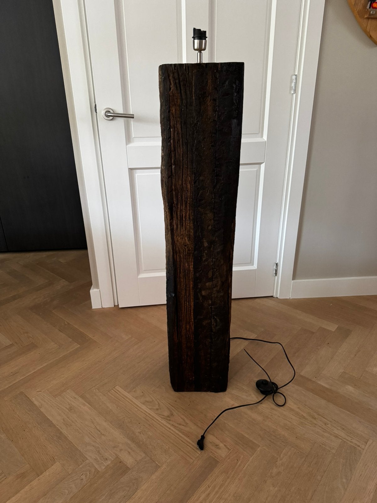 Houten zuil lamp, Ophalen, Gebruikt, 100 tot 150 cm, E27 (groot)