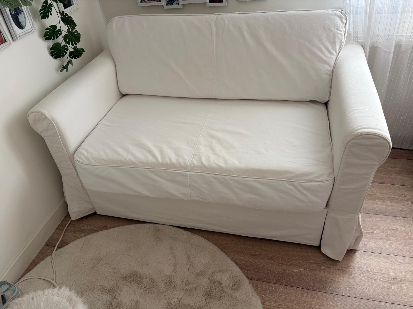 EKTORP 2 slaapbank wit Ikea, Ophalen, Hout, 150 tot 200 cm, Tweepersoons