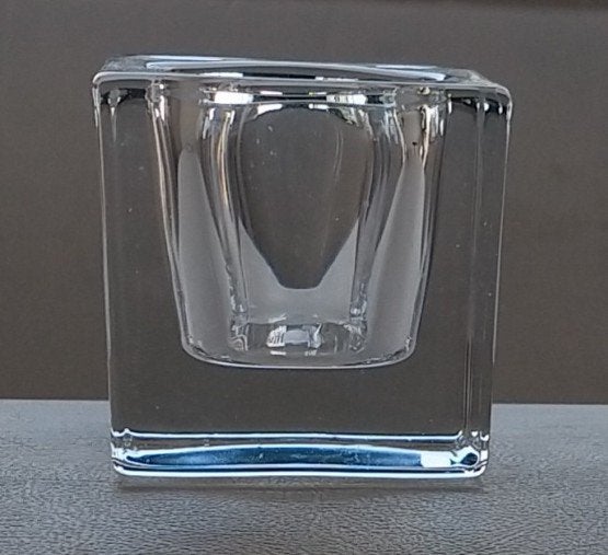 vintage votive kubus Kosta Boda Cube, volgnr 65, Waxinelichthouder, Nieuw, Ophalen of Verzenden, Glas