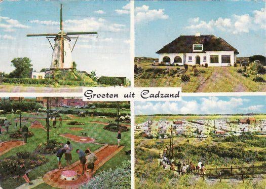 Cadzand 1976 Witte Molen Mini Golf Vakantiepark Gelopen, Ophalen of Verzenden, 1960 tot 1980, Gelopen, Zeeland