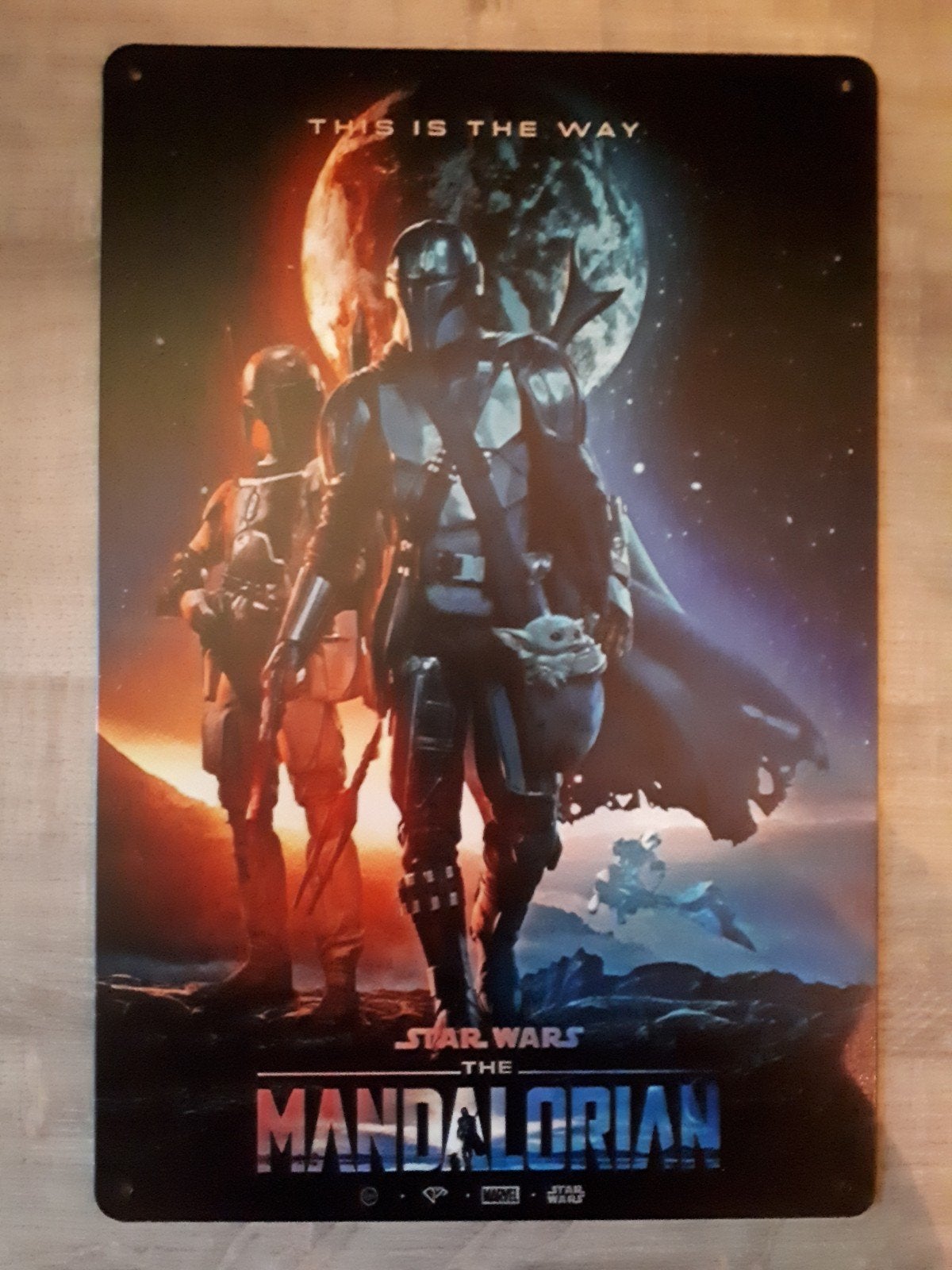 The Mandalorian Star Wars 20x30 cm Metalen Reclamebord, Verzamelen, Verzenden, Nieuw, Overige typen