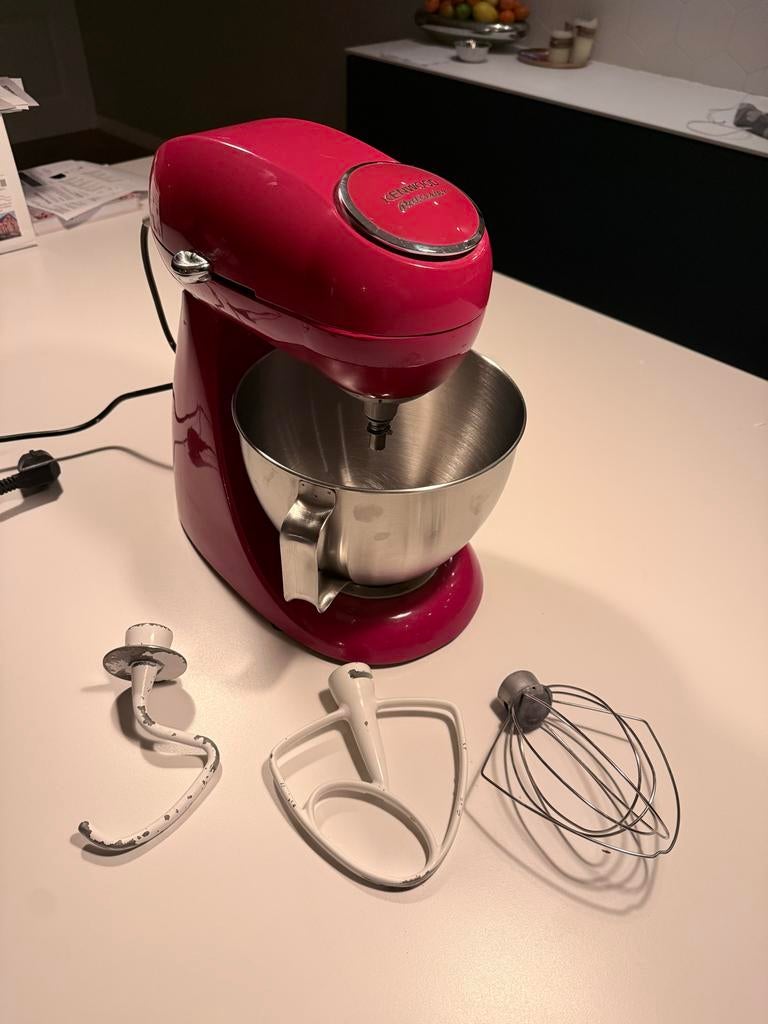Kenwood Keukenmachine - Rood, Witgoed en Apparatuur, Keukenmixers, 3 tot 4 liter, Ophalen of Verzenden, Gebruikt, 3 snelheden of meer