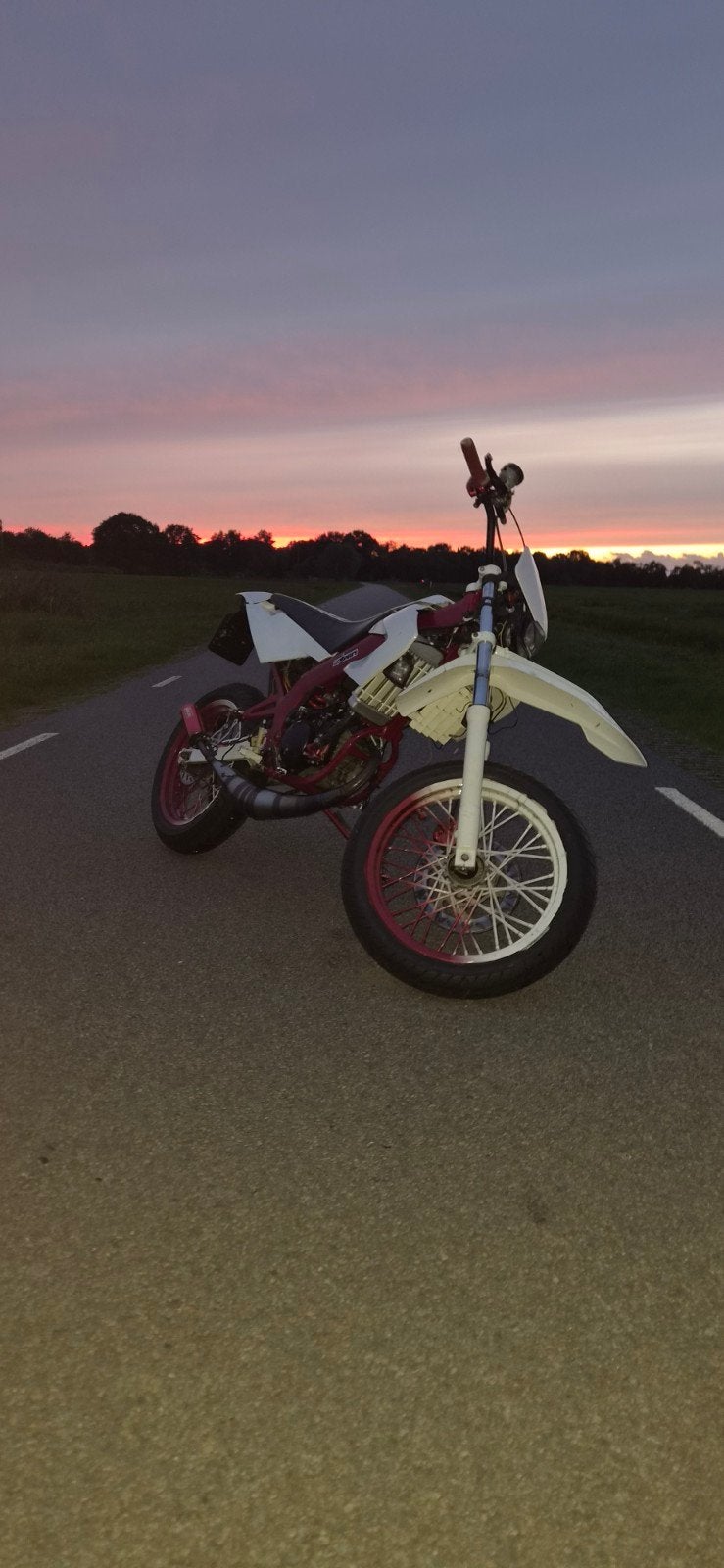 Derbi Senda SM50 2009 rood met wit, Ophalen, Gebruikt, 50 cc, Derbi