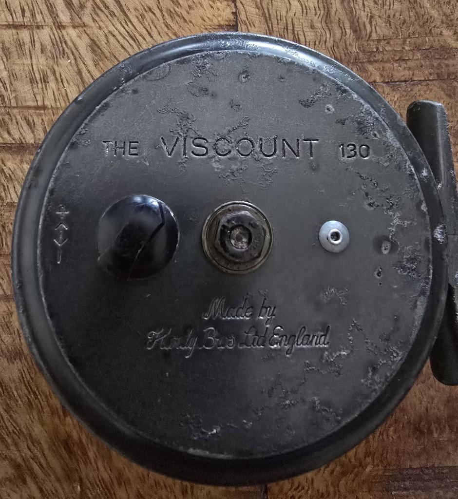 Vintage Hardy "The Viscount 130" vliegvisreel, Watersport en Boten, Hengelsport | Vliegvissen, Hardy, Gebruikt, -, Molen