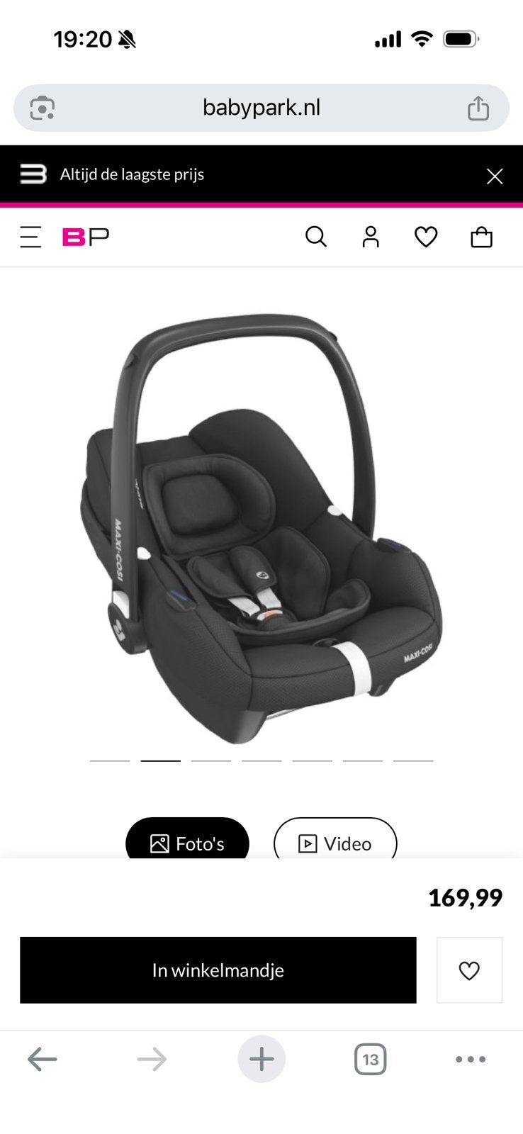 Autostoel Maxi-Cosi CabrioFix I-Size Essential Black