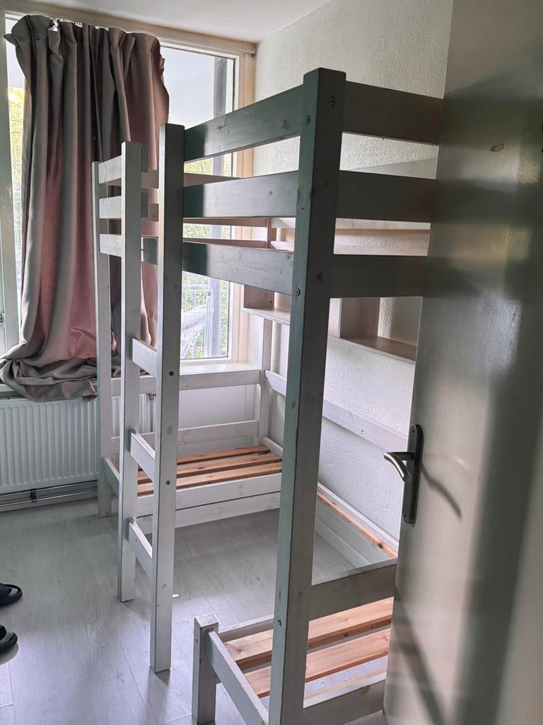 Hoogslaper/ stapelbed, 90 cm, Tweepersoons, Ophalen of Verzenden, Zo goed als nieuw