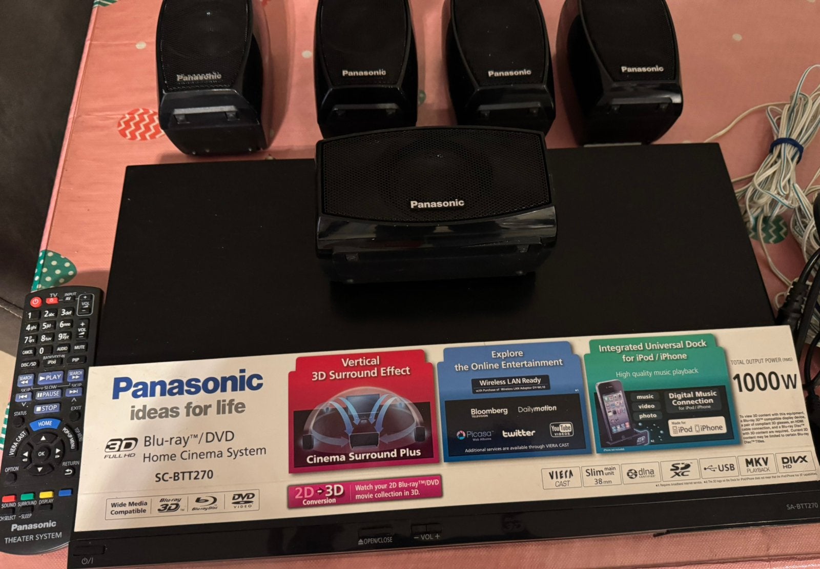 Panasonic blu ray sc-btt270 home cinema system, Ophalen, Gebruikt, Panasonic, Blu-ray-speler