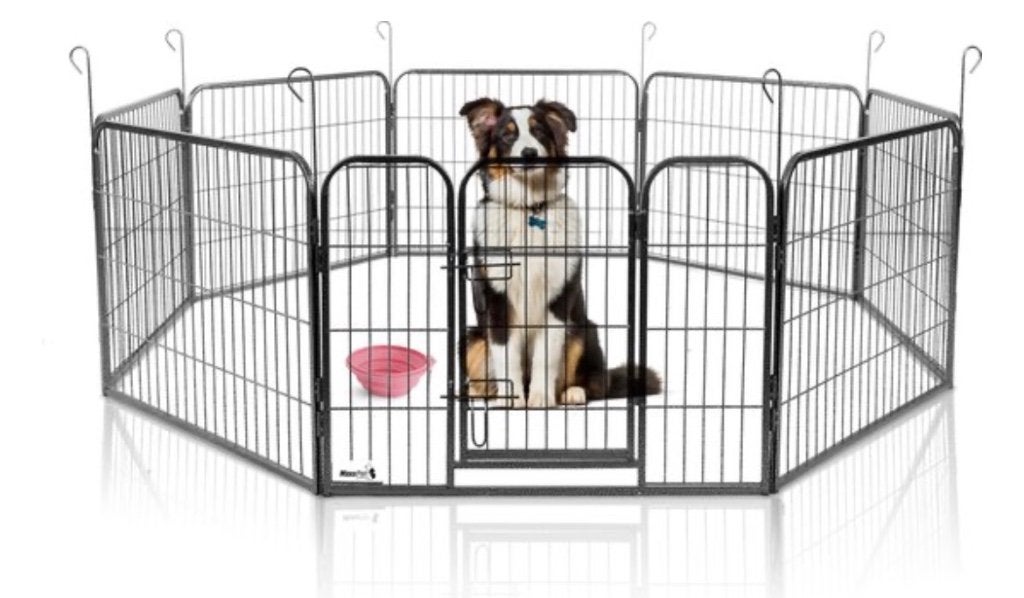 Puppyren / bench - Staal - 8x 80 x 60 cm Ø 210 cm, Dieren en Toebehoren, Ophalen, Gebruikt
