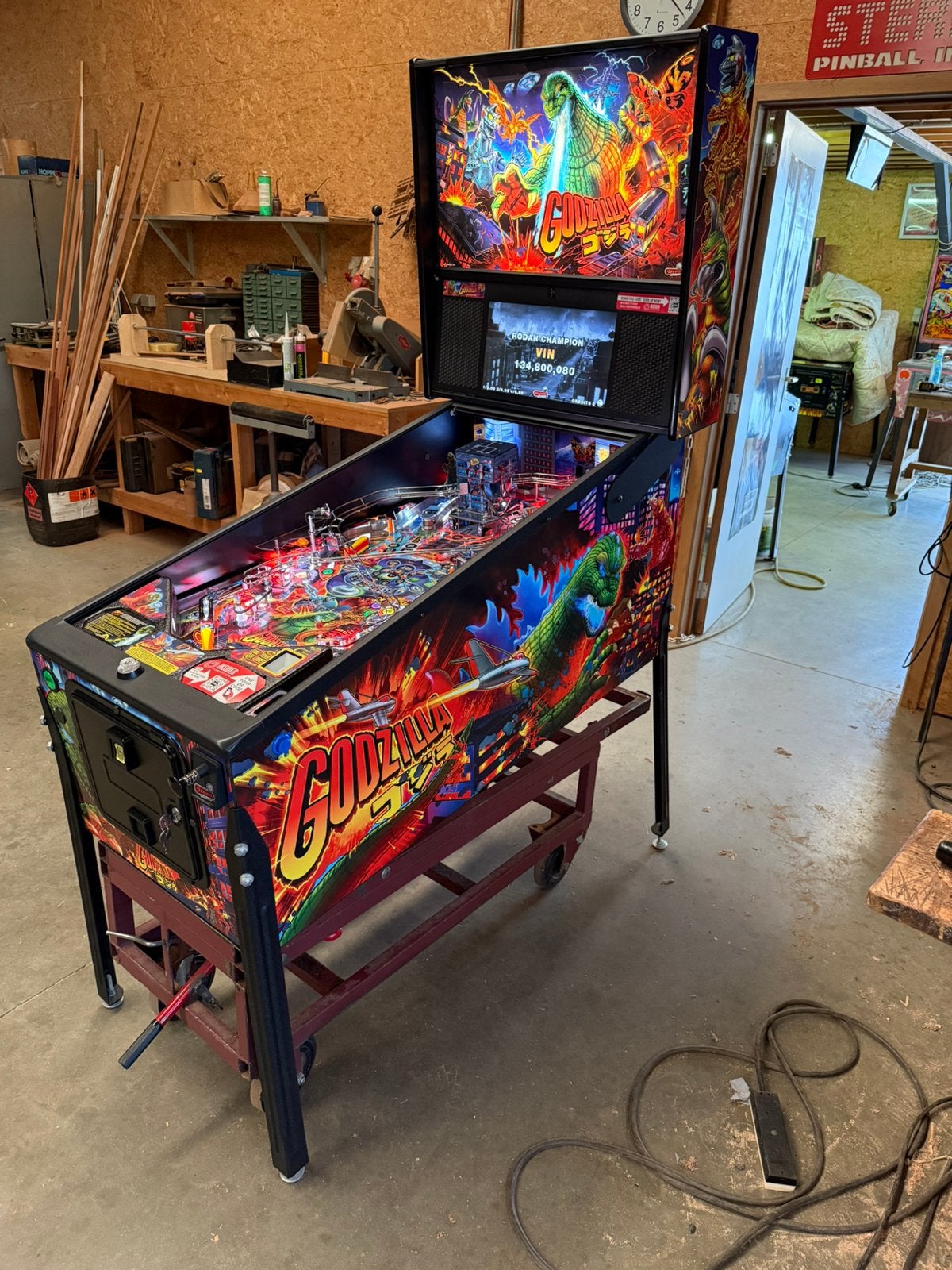 Flipperkast Stern Godzilla pro, Verzamelen, Automaten | Flipperkasten, Ophalen, Elektronisch, Flipperkast