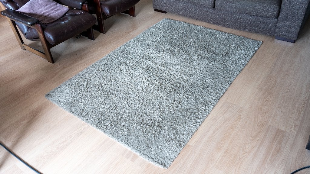 IKEA vloerkleed / shaggy | ca. 136 x 198 cm | lichtgrijs, Huis en Inrichting, Stoffering | Tapijten en Kleden, Ophalen, Gebruikt