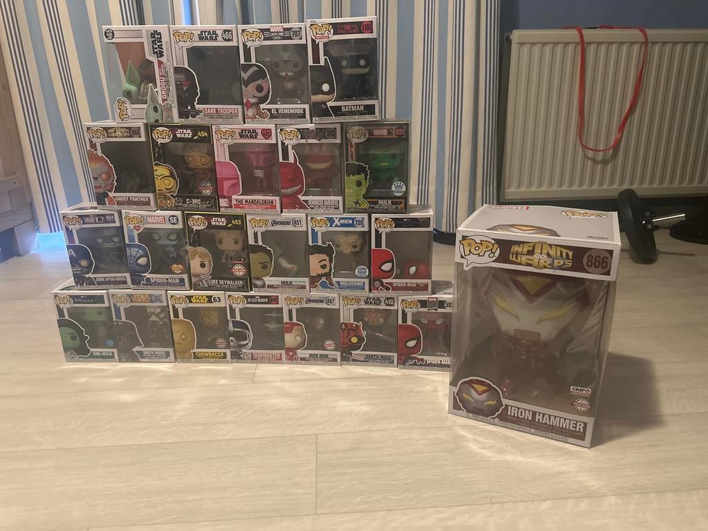 Grote collectie Funko Pop! figuren - Marvel, Star Wars, Ophalen, Zo goed als nieuw