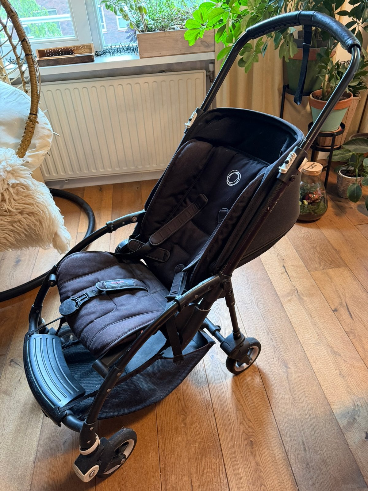 Zwarte buggy Bugaboo Bee, Ophalen, Gebruikt, Overige merken, Zonnekap