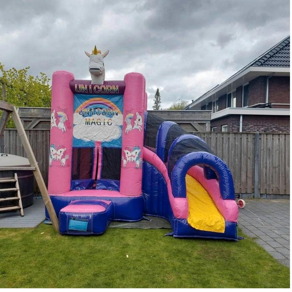 Unicorn & prinsessen springkussen (te huur), Hobby en Vrije tijd, Feestartikelen | Verhuur, Ophalen, Zo goed als nieuw, Overige