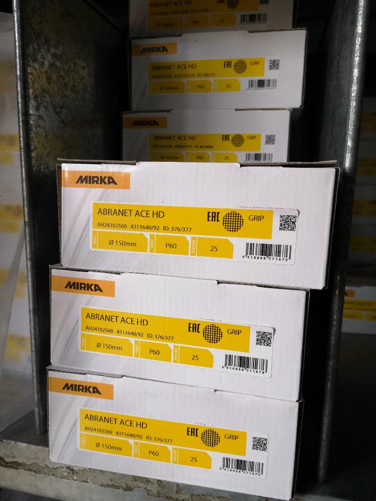 Mirka Abranet Ace HD 150mm P60 25 stuks, Verzenden