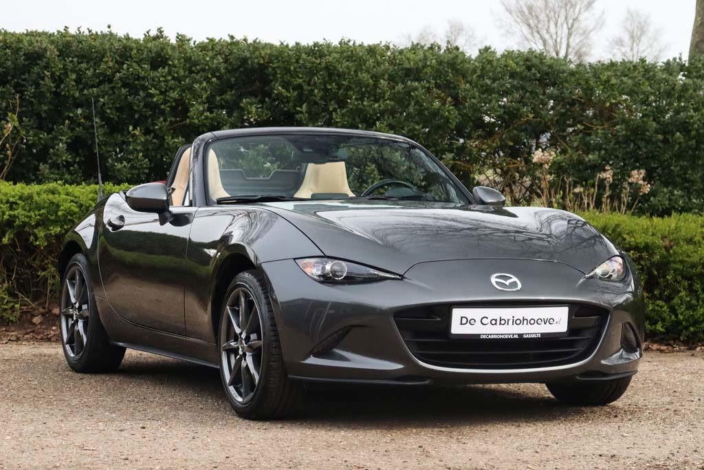 Mazda MX-5 ND 2.0l SkyActiv-G 160 GT-M Machine Gray Metallic, Auto's, Mazda, 1998 cc, Achterwielaandrijving, Gebruikt, Beige