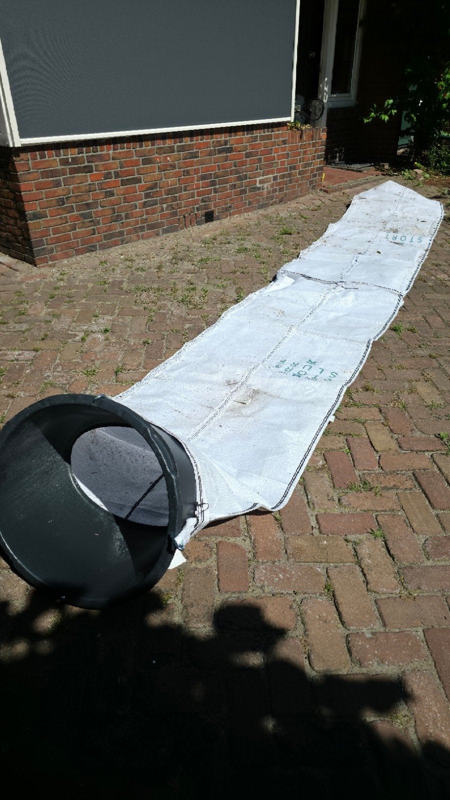 Stortslurf 2 delen met trechter, 6 Meter, Doe-het-zelf en Verbouw, Overige Doe-het-zelf en Verbouw, Ophalen, Gebruikt