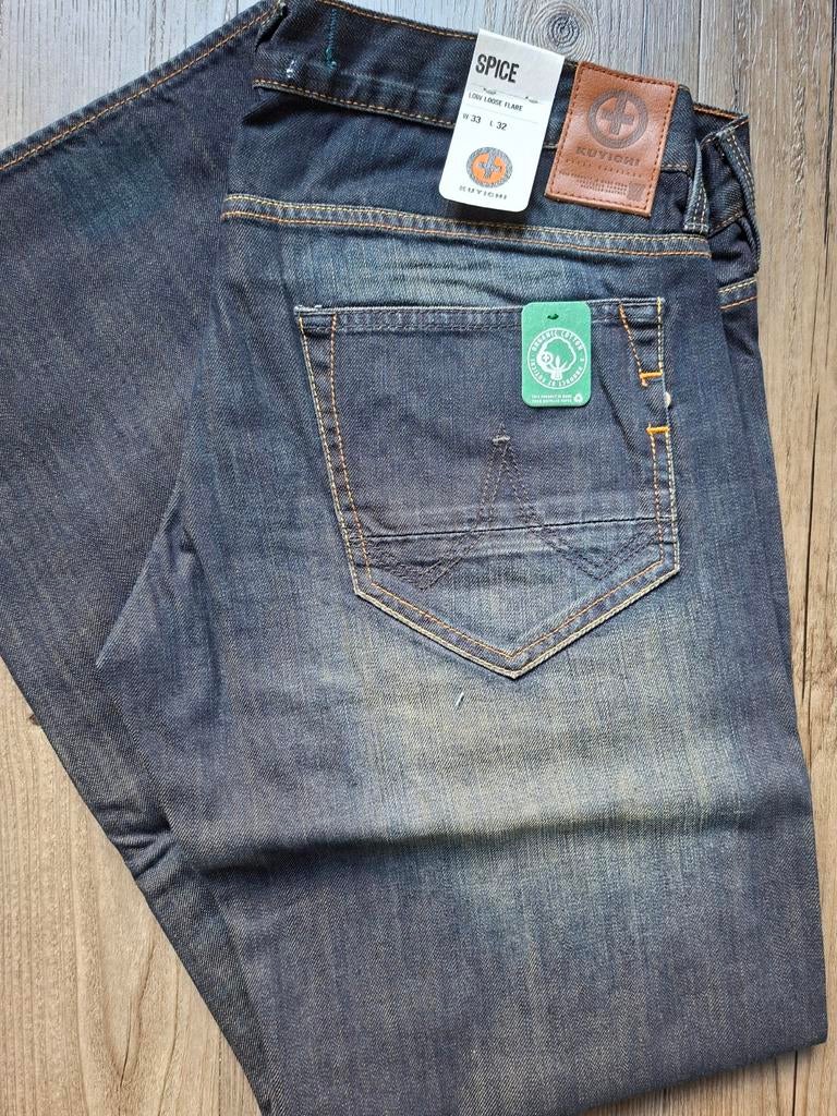 KUYICHI Spice low loose flared jeans W33 L32, Blauw, KUYICHI, Nieuw, Ophalen of Verzenden